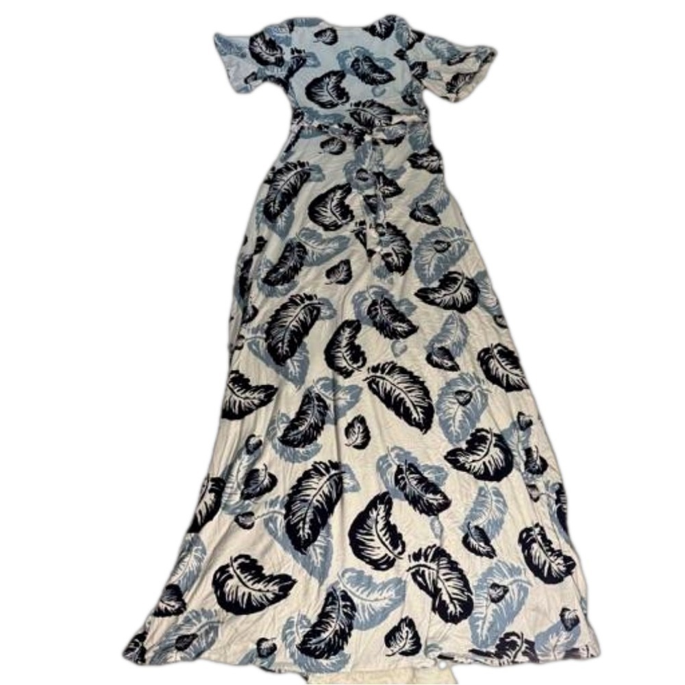 RP by Rachel Pally Blue Navy White Maxi Dress Size XS Ties in Back 58" Long NEW - Picture 7 of 11